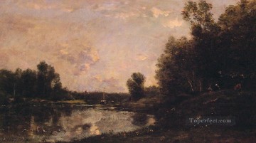  day Canvas - a june day Barbizon Impressionism landscape Charles Francois Daubigny